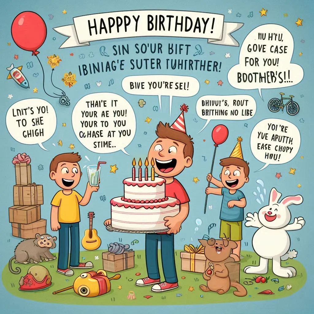 Read more about the article Funny Birthday Wishes for Brother: 120 Hilarious Messages to Make Him Laugh
